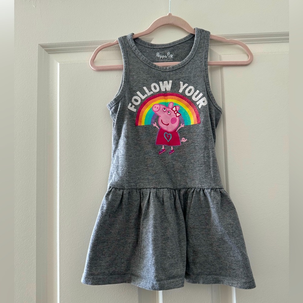 Peppa pig dress gray size 3T